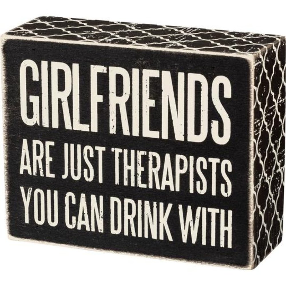 "Girlfriends" Wood Box Sign NWOT